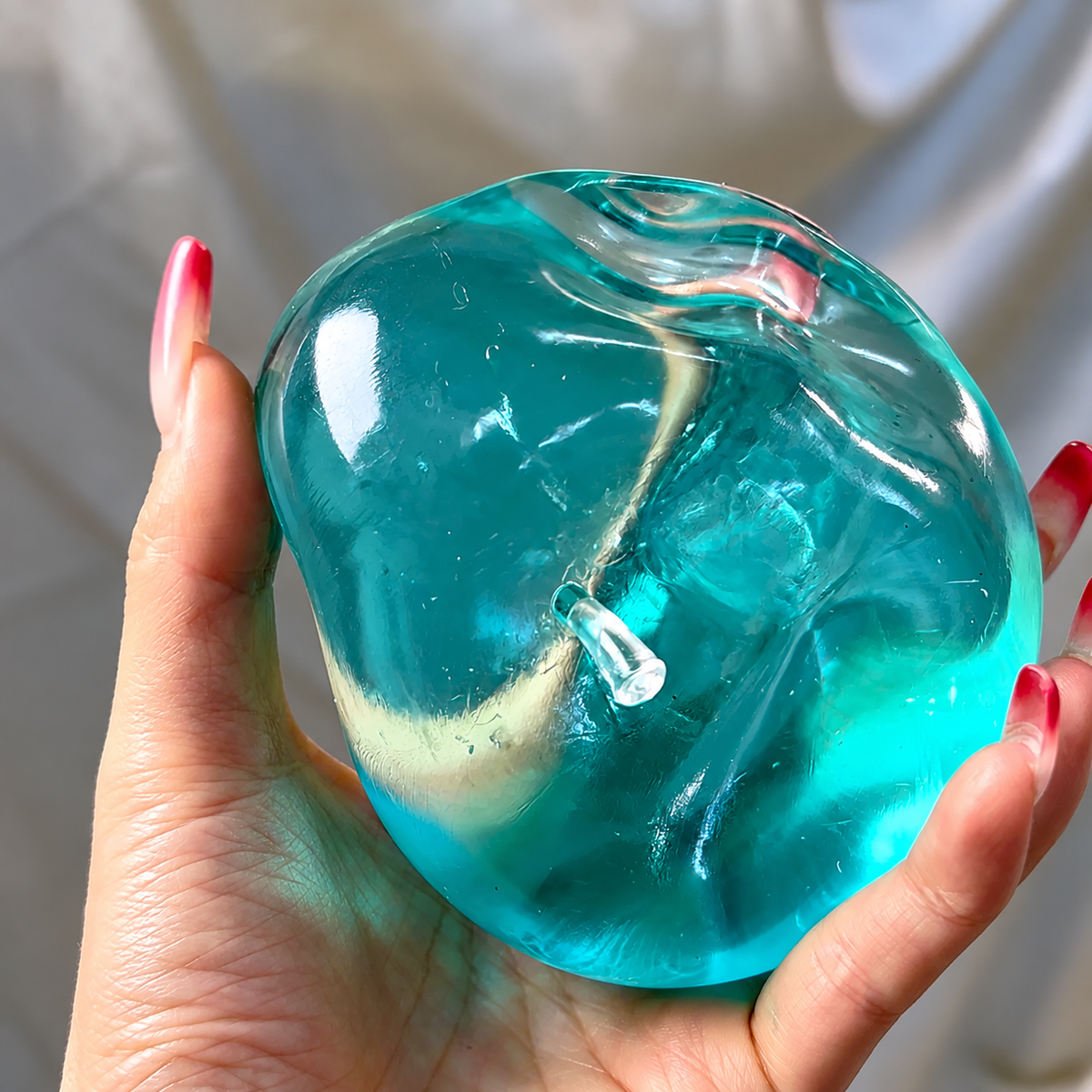Giant Icy Mint Apple Vaseline Squishy