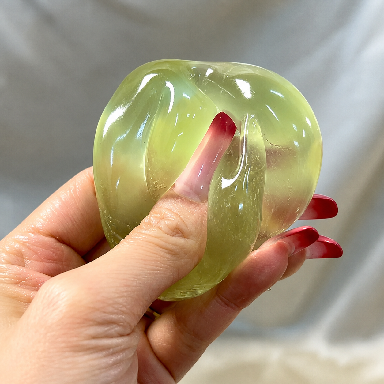 Mini Green Grape Jade Squishy Ball