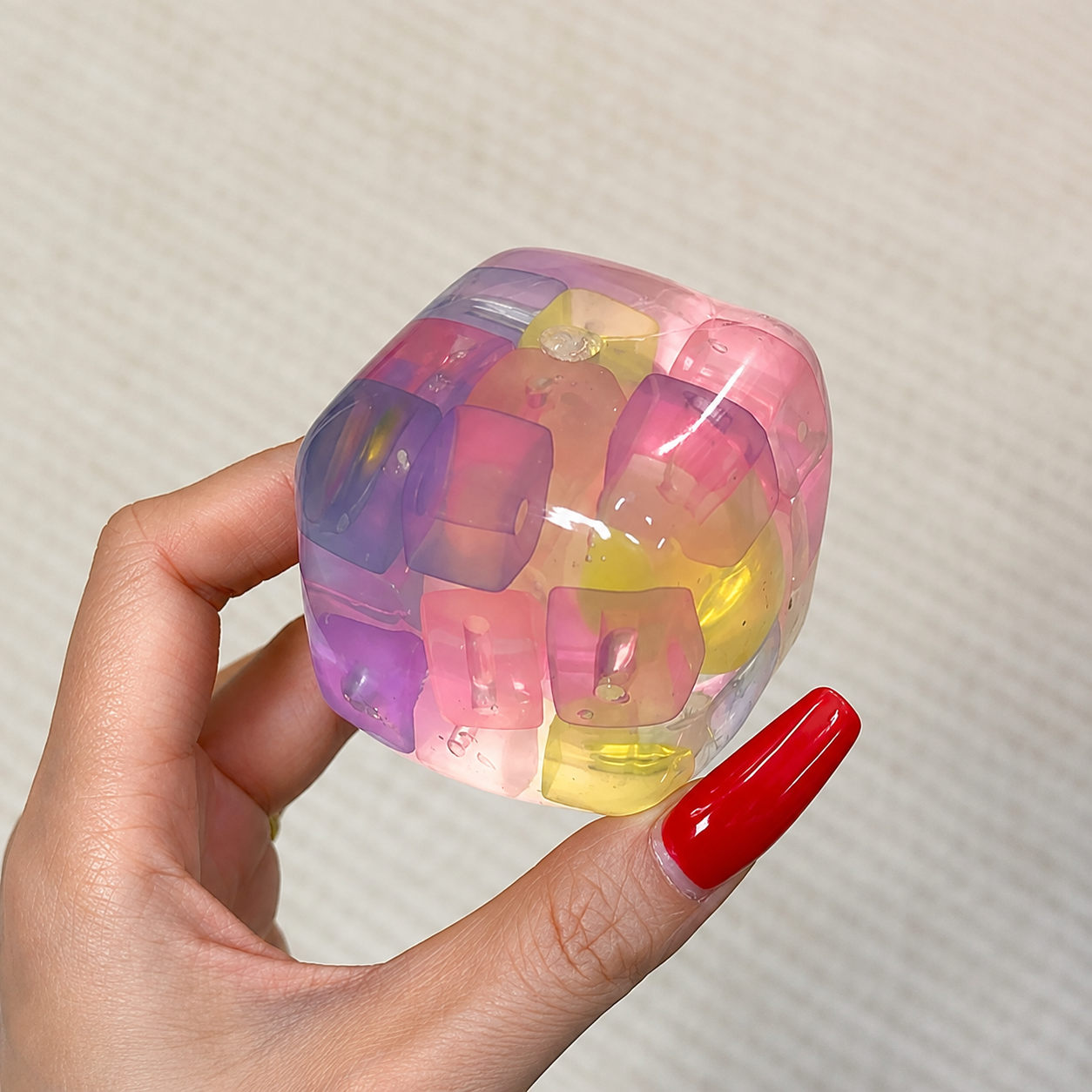 Candy Cube Squishy – Handmade Zero Bounce-back Stress Relief Toy