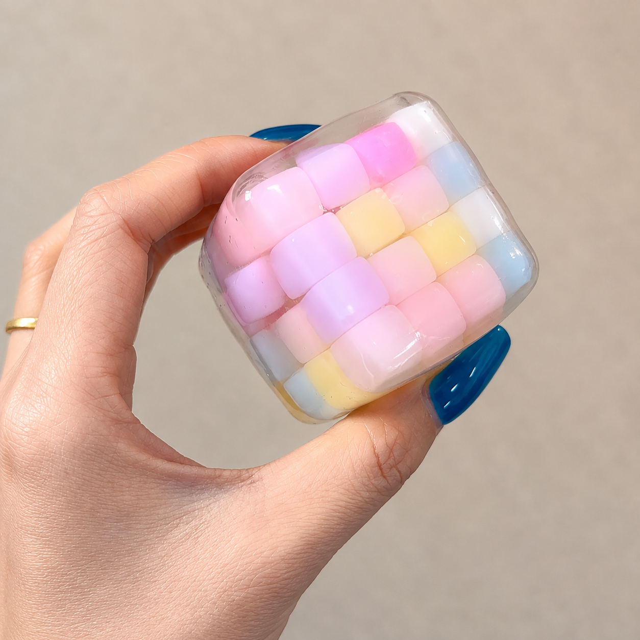 Candy Cube Squishy – Handmade Zero Bounce-back Stress Relief Toy