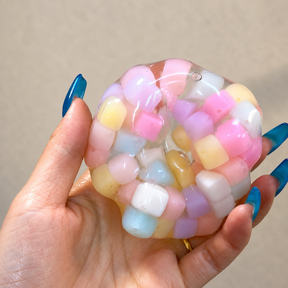 Candy Cube Squishy – Handmade Zero Bounce-back Stress Relief Toy