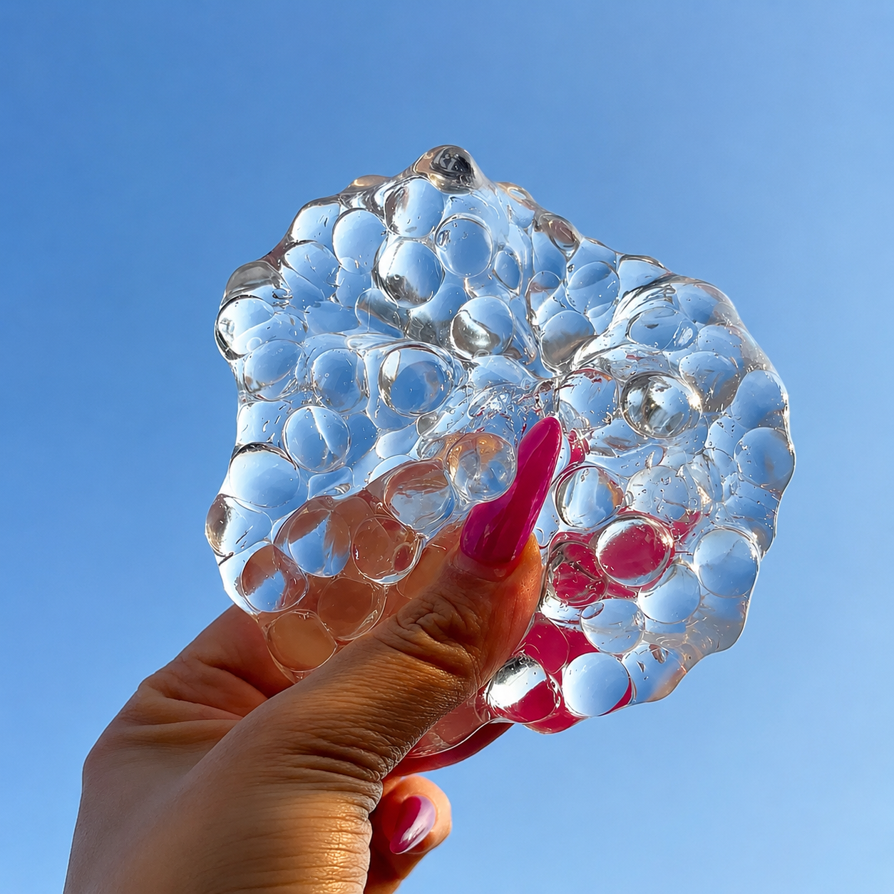 Colorful Glass Beads Squishy – Handmade Zero Bounce-back Stress Relief Toy