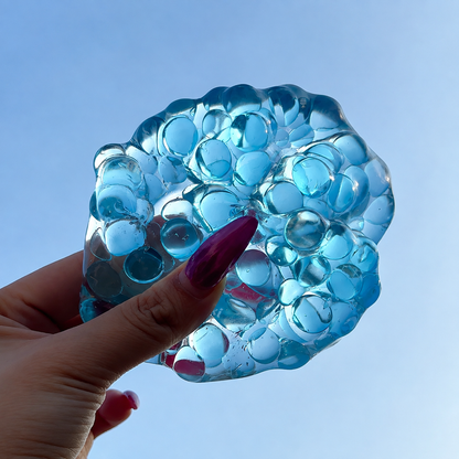 Colorful Glass Beads Squishy – Handmade Zero Bounce-back Stress Relief Toy