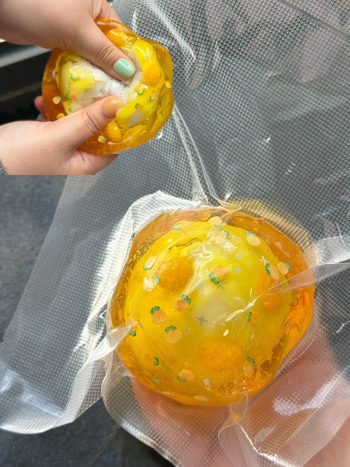 Crackle Pineapple Mango Squishy – Stress Relief Toy