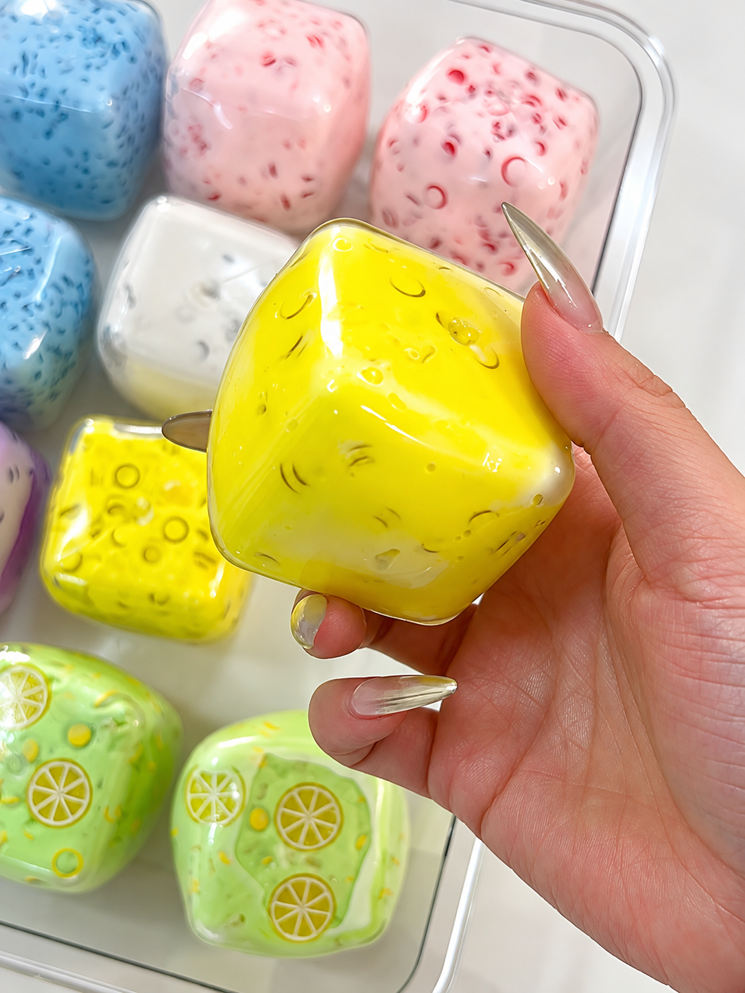 Creamy Yogurt Cube Squishy