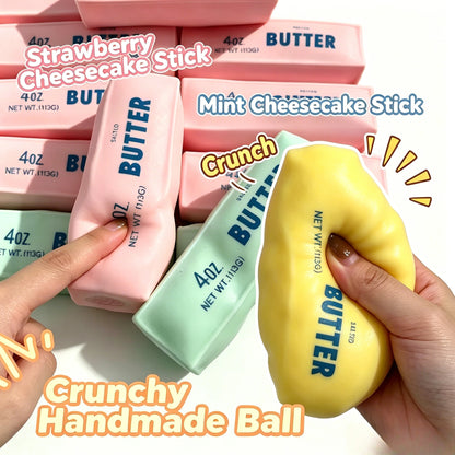 Crunchy Butter Stick Squishy - Blocks Filled Stress Release Toy