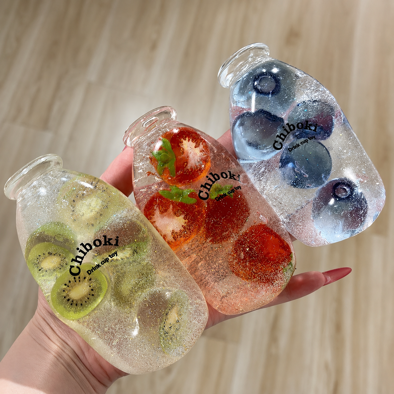 Glass Fruit Candy Bottle Squishy Ball - Handmade Non-Rebounding Vaseline-Texture Squishy