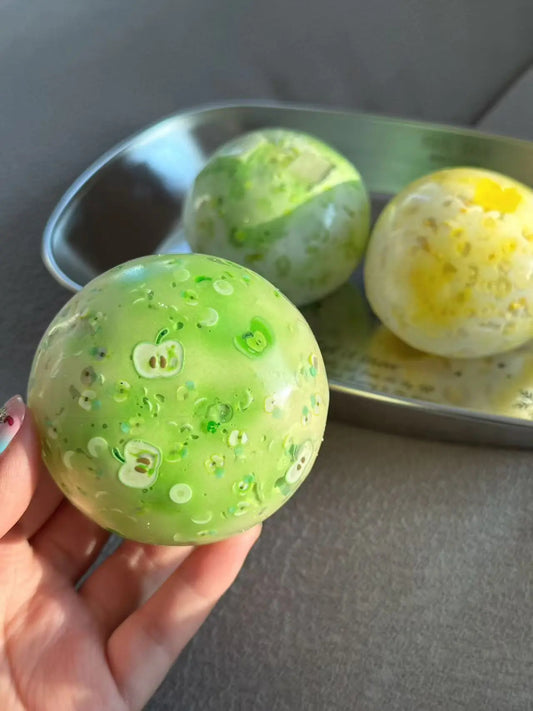 Green Apple Petal Block Squishy – Creamy Texture Stress Relief Toy