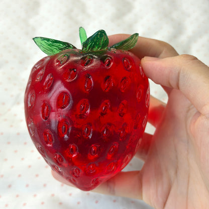 Handmade Strawberry Squishy - Thin Skin Vaseline Stress Relief Toy