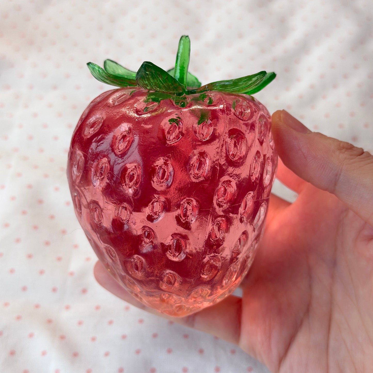 Handmade Strawberry Squishy - Thin Skin Vaseline Stress Relief Toy