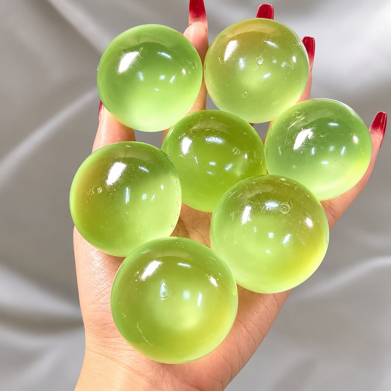 Mini Green Grape Jade Squishy Ball