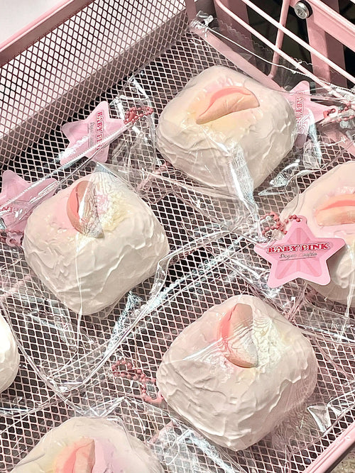 Peach Cream Puff Squishy – Slow Rising Stress Relief Toy