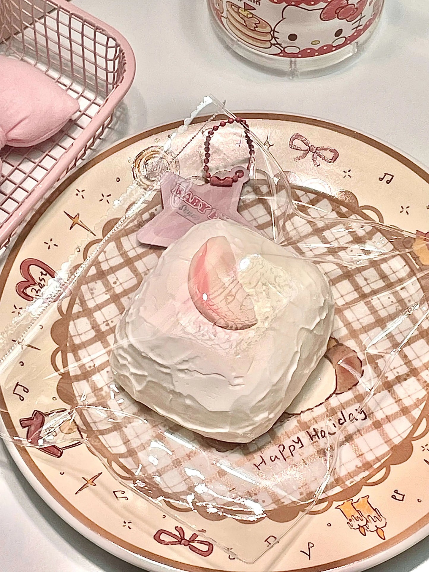 Peach Cream Puff Squishy – Slow Rising Stress Relief Toy
