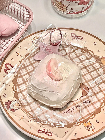 Peach Cream Puff Squishy – Slow Rising Stress Relief Toy