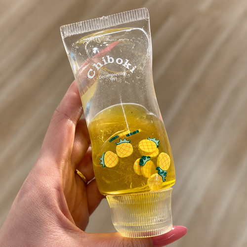 Pineapple Jelly Toothpaste Squishy – Layered Gel Stress Relief Toy