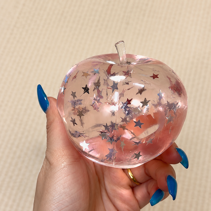 Pink Star Apple Squishy – Zero Bounce-back Stress Relief Toy