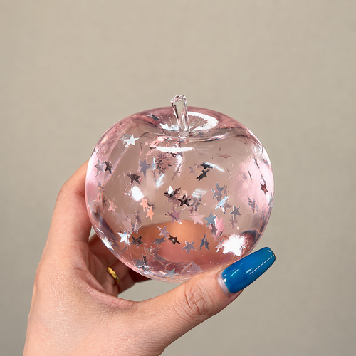 Pink Star Apple Squishy – Zero Bounce-back Stress Relief Toy