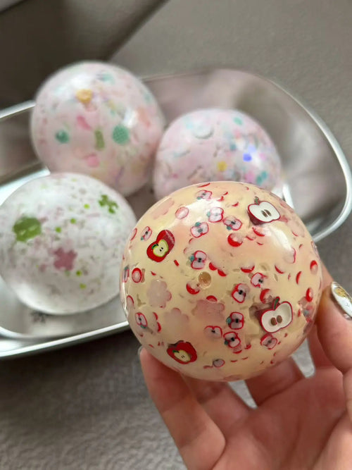 Red Apple Petal Block Squishy – Soft Doughy Texture Stress Relief Toy
