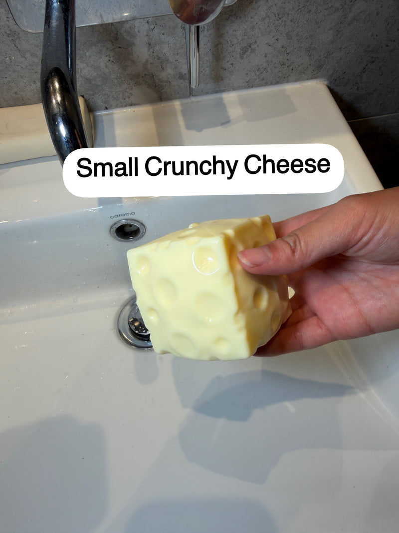 Small Crunchy Cheese Squishy - Zero bounce-back Squish Fidget Toy