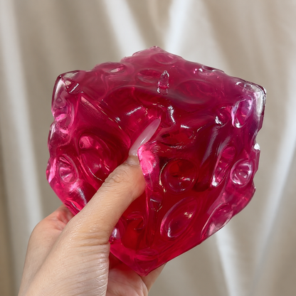 Transparent Jelly Cheese Squishy – Handmade Moldable Non-Rebounding Vaseline-Texture Squishy Ball