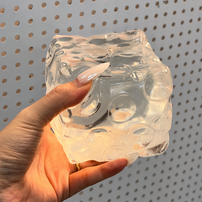 Transparent Jelly Cheese Squishy – Handmade Moldable Non-Rebounding Vaseline-Texture Squishy Ball