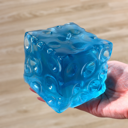 Transparent Jelly Cheese Squishy – Handmade Moldable Non-Rebounding Vaseline-Texture Squishy Ball