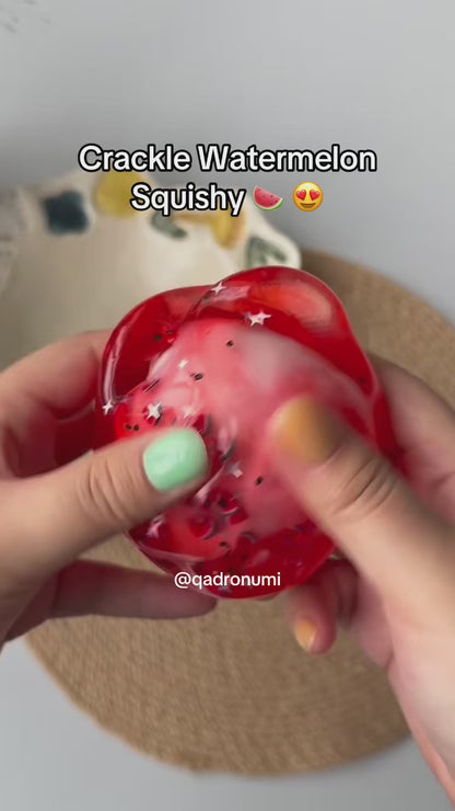 Crackle Watermelon Squishy – Stress Relief Toy
