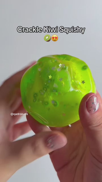 Crackle Kiwi Squishy – Stress Relief Toy