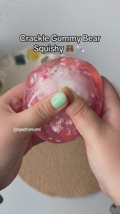 Crackle Gummy Bear Squishy – Stress Relief Toy